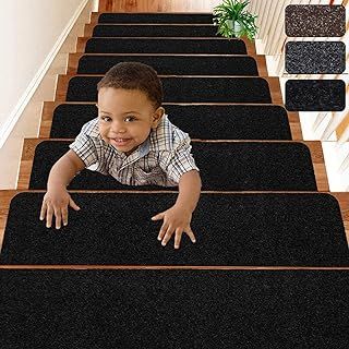 DLD Stair Treads 8"x30" Non-Slip Indoor Stair Runners for Wooden Steps, 14-PackAnti-Slip Strips for Safety and Grip…