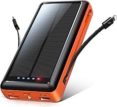 56800mAh 65W Portable Power Bank Battery Pack, 7 Charging Ports USB-C Fast Charging Phone Charger, Solar Charger with LED Display&Flashlight, for indoor/outdoor