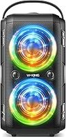 W-KING Bluetooth Speaker Loud- (180W PEAK)80W Super Bass, Huge 105dB Sound, Portable Party Wireless Outdoor Speaker/4 Drivers(2*4.04'' Woofer)/Lights, IPX5 Large Speaker, 24H, U-Disk, TF Card, AUX, EQ