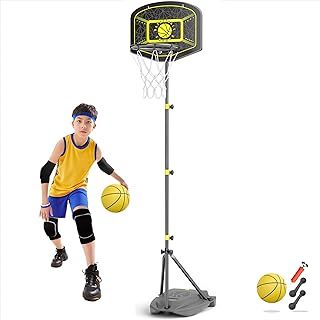 Kids Basketball Hoop,Adjustable Height 3.6-6.2ft,Basketball Net Kids 3-5,4-8,Outdoor Indoor Toys Gifts for Boys or Girls at age 3 4 5 6 7 8,Steel Frame
