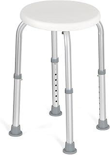 Panana Bath Chair Shower Seat Aluminium Bathing Stool 7-Level Height Adjustable Non-Slip Design for Elderly, Disabled Aids