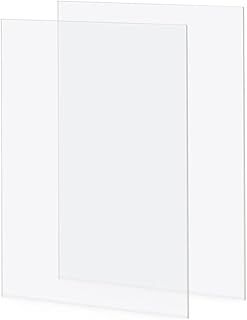 2 Pack Clear Plexiglass 42 x 29 cm Plastic Acrylic Sheet 2mm Thick, Clear Acrylic Sheet A3 Transparent Plastic Sheet Plexiglass Panels for Househld Decoration, Display, Picture Frame, Painting