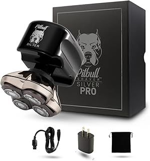 Skull Shaver - Silver PRO Men’s Electric Head Shaver Electric Razor for Head and Face (UK Plug)
