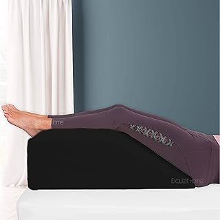 Elevating Memory Foam Leg Rest Support Cushion Reduce Back Hip Knee Pain COLOUR: BLACK