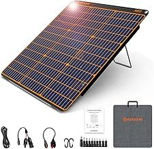 FlexSolar 60W Portable Solar Panel, Foldable Solar Charger with Stand, USB 3.0 USB-C (PD 60W), DC/Anderson, IP67 Waterproof for Outdoor Camping Phones Laptops Solar Generators and Power Stations