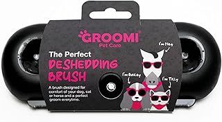 Tool for Animal - Deshedding and Undercoat Brush - Smooth Groomer for Cats, Dogs and Horses - Pet Dematting Comb - Combs for Grooming Animal - Black