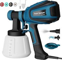 Paint Sprayer, 700W HVLP Electric Spray Gun with Cleaning & Blowing Joints, 1200Ml Container 4 Nozzles and 3 Patterns, Electric Spray Paint 1000 Ml/Min