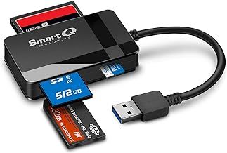 SmartQ C368 USB 3.0 SD Card Reader, Plug N Play, Apple and Windows Compatible, Powered by USB, Supports CF/SD/SDHC/SCXC/MMC/MMC Micro, etc.