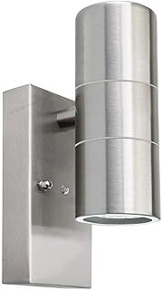 Outdoor Up Down Wall Light Dusk Till Dawn Sensor Stainless Steel Finish ZLC0203DTD