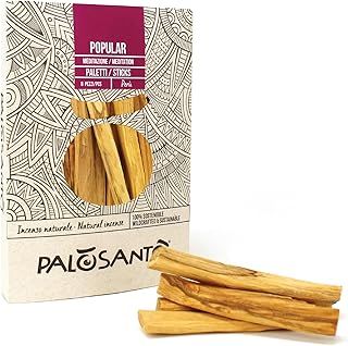 PALOSANTO - Palo Santo Sticks Popular Ayabaca from Peru - 8 Wood Sticks 10cm - Natural Incense for Stress Relief and Meditation - Palo Santo Wood Wild Harvested & Sustainably Sourced