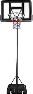 Dripex Portable 10ft Basketball Backboard Hoop Net Set Professional Outdoor Basketball Stand with Wheels for Adults and Children,Adjustable High 2.3M-3.05M