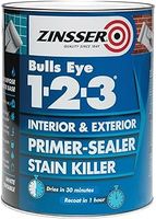 Zinsser Bulls Eye 1-2-3 Primer-Sealer & Stain Killer 1 Litre Ready Mixed Colour - White