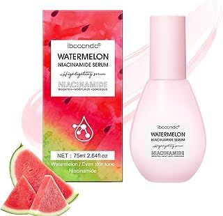 Watermelon Niacinamide Hydrating Serum, Glow Niacinamide Serum Moisturising & Brightening Serum Foundation Makeup Base Watermelon Serum to Deep hydration