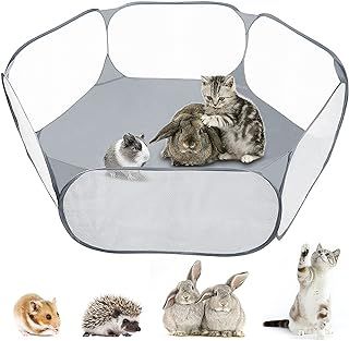 MAIKEHIGH Small Animal Pet Playpen, Pop Open Cage Tent Exercise Fence for Guinea Pig, Rabbits, Hamster, Chinchillas, Hedgehogs Foldable and Portable