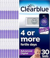 Clearblue Advanced Digital Ovulation Test Kit (OPK). Double Your Chances Of Getting Pregnant, 1 Digital Holder And 30 Ovulation Tests, Try The FREE Clearblue Period & Cycle Tracker App