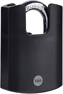 Yale - Y121B/50/132/1 High Security 50mm Brass Padlock - Closed Boron Shackle - 3 Keys