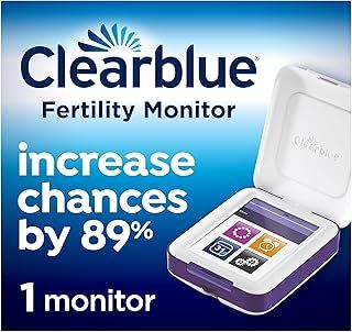 Clearblue Fertility Monitor Advanced, Test For Ovulation & Pregnancy, Increases Chances Of Getting Pregnant Naturally By 89%, 1 Touch Screen Monitor (Test Sticks Sold Separately), Packaging May Vary