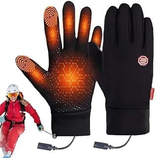 USB Heated Gloves - Electric, Touchscreen, Rechargeable for Climbing, Hiking, Cycling, Camping