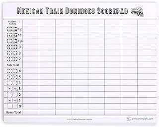 Mexican Train Dominoes Scorepad - 50 Sheets