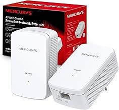 Mercusys MP500 KIT AV1000 Gigabit Powerline Adapter Kit, WiFi Extender Speed Up To 1000 Mbps, 300 meters Range, Eliminate WiFi Dead Zones, No Configuration required, Package may vary