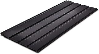 12PCS Roof Sheets, Roofing Tiles Cladding Galvanized Metal 115 * 45CM / 6㎡ 0.3MM for Replacing on Carport Canopy Greenhouse Billboard Black