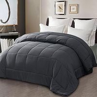 Exclusivo Mezcla 7.5 Tog King Size Down Alternative Duvet Quilted Duvet Insert with Corner Tabs for All Seasons - Breathable, Lightweight and Machine Washable (240x220 CM, Grey)