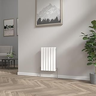 NRG 600x408 Horizontal Flat Panel Designer Radiator Bathroom Central Heating Rad Single Column Gloss White