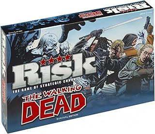 Winning Moves The Walking Dead Risk Strategy Board Game, Play with Negan, Rick Grimes, Daryl, and Maggie, survive the Walkers, 2 plus players makes a great gift for ages 13 plus