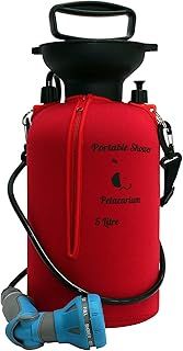 Insulated Portable Shower (5 Litre, Red) for Dogs, Camping, Paddleboarding, Muddy Walks