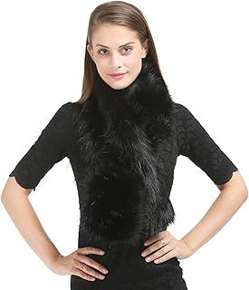 Saferin Women's Winter Fake Faux Fur Scarf Collar Shawl Neck Warmer