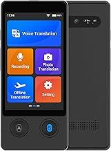 Offline Language Translator Device [Latest AI Voice Translator - W12] 144 Languages and Accents 97% Accuracy 0.5S Fast Response with 3.7 inch Touchscreen Instant Two Way Translation