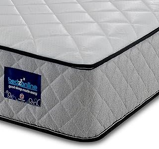Hybrid Memory Foam & Spring Mattress - 4ft6 Double | 20cm Thick Hydro Memory Foam & Spring Coil Mattress | Body Support, Spinal Alignment & Pressure Relief | UK Made & Hypoallergenic