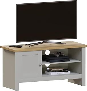 Vida Designs Arlington 1 Door TV Unit Cabinet Stand Sideboard Entertainment Living Room Grey