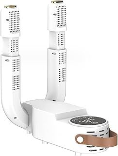 YUET Boot Dryer for Work Boots, Shoe Dryer with Heat Blower, Glove Dryer & Boot Warmer - 180° Adjustable Dry Rack - Telescopic Bendable Dry Ports - Intelligent Timer - White UK Plug With Fuse