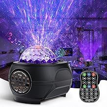 Galaxy Star Projector with Remote Control - Sound Activated Starry Night Light with Bluetooth Speaker, USB Colour Changing Music Light for Bedroom, Theatre, Party Decoration