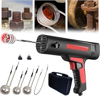 Magnetic Induction Heater Kit, 900W Portable Flameless Electromagneti Induction Heater with 3 Coils, Rusty Screw Bolt Remover Tool for Cars, Boats and Machine Tools