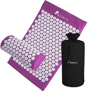 Acupressure Mat and Pillow Set, Acupuncture Mat for Back, Neck, Feet Pain Relief Muscle Relaxation Stress Reduction Wellness Therapy, Spike Massage Mattress with Carry Bag for Men Women