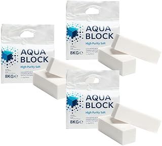 Water Softener Salt Blocks | Grade A | Food Quality | High Purity | 3 x 8kg bags (6 Blocks) | Compatible with all 4kg Salt Block Water Softening Units including Harvey and Kinetico