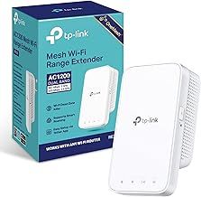 TP-Link RE300 AC1200Mbps WiFi Extender Booster Dual Band, EasyMesh, WiFi Booster Range Extender, Internet Booster, Access Point, Works with Any WiFi Router, App Control Easy Setup, UK Plug