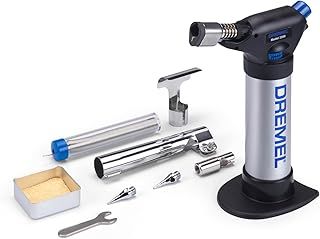 Dremel Versaflame 2200 Stationary Butane Gas Burner, Cordless Mini Blow Torch and Heat Gun for Soldering, Pipe Bending, Welding, Shrinking