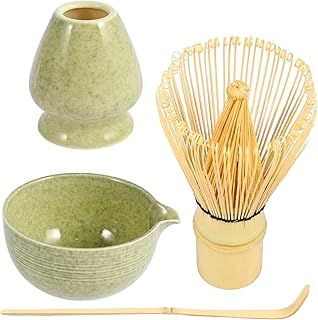 Bamboo Matcha Whisk Set, Elegant Matcha Tea Set with Whisk and Bowl, Matcha Spoon, Whisk Holder, Japanese Matcha Set, Matcha Starter Kit, Manual Matcha Making Kit, Ideal Matcha Kit for Tea Lovers