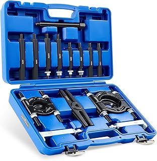 Orion Motor Tech Bearing Puller Set, 5 Ton Capacity Bearing Separator, Pinion Wheel Bearing Removal Kit with 2" and 3" Jaws, Wheel Hub Axle Puller Set, Heavy Duty Bearing Splitter Tool Kit with Case
