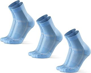 DANISH ENDURANCE Cushioned Running Socks for Long Distances, Anti-Blister & Sweat Wicking, Quarter Length, for Men & Women, Unisex, 3 Pack