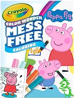 CRAYOLA Color Wonder - Peppa Pig Mess-Free Colouring Book (Includes 18 Colouring Pages & 5 Magic Color Wonder Markers) Packaging may vary