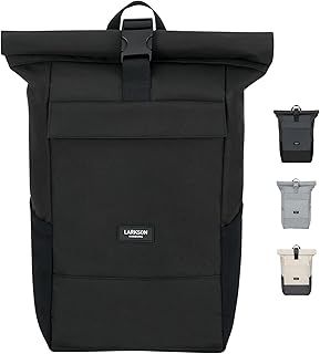 Roll Top Backpack Women & Men - No 4 - Rucksack for University, School, Office - College Laptop Bag 16 Inches - Water-Repellent