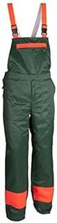 Professional Chainsaw Protection KWF Dungarees with Cut Protection Forest Trousers, 27, Grün orange, 500