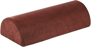 YANGHX Memory Foam Bolster Pillow for Neck Back Lumbar Spine Knee Pain Relief Pillow Support Half-Moon (BROWN)
