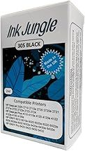 Ink Jungle 305 Black Ink Cartridge For HP ENVY 6032e Printer Replaces HP 305