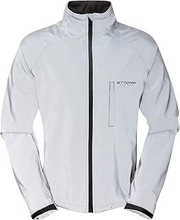 Mens Cycling Jacket Waterproof Breathable High Visibility Reflective Silver - Night Glow