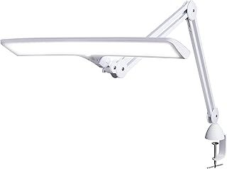 Daylight Company Lumi Task Lamp 95+ CRI,4000 Lux, Craft Light, Super Bright Desk Lamp, Touch Dimmable Lamp, 2 Brightness Levels, Ideal Table Light,Eye-Caring Lamp,15 W - White